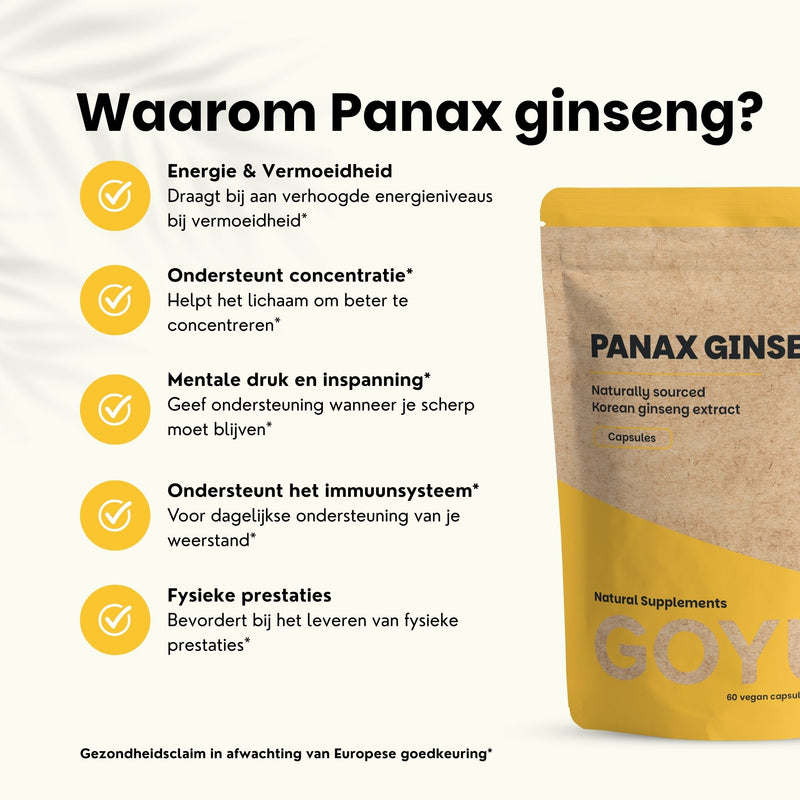 Panax Ginseng capsules goyu supplement superfood
