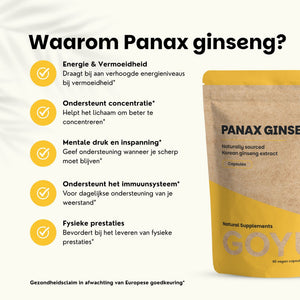 Panax Ginseng capsules goyu supplement superfood