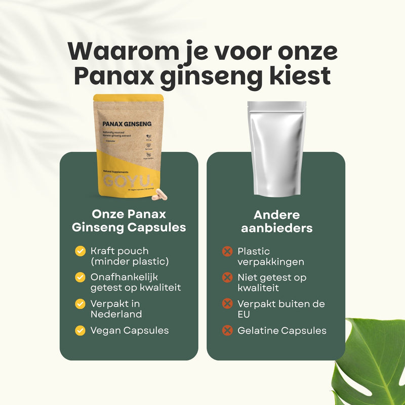Panax Ginseng capsules goyu supplement superfood