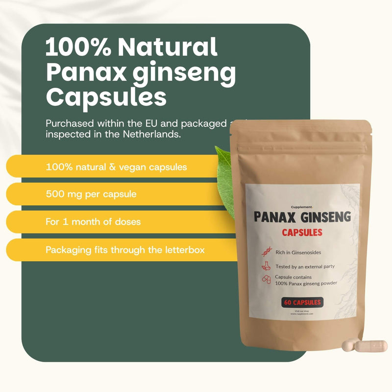 Panax Ginseng capsules goyu supplement superfood