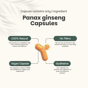 Panax Ginseng capsules goyu supplement superfood