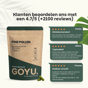 Pine pollen capsules goyu supplement superfood