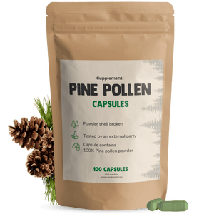 Pine pollen capsules goyu supplement superfood