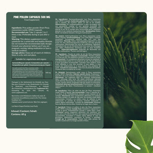 Pine pollen capsules goyu supplement superfood