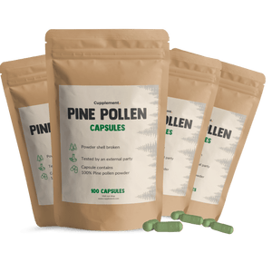 Pine pollen capsules goyu supplement superfood