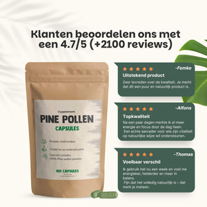 Pine pollen capsules goyu supplement superfood
