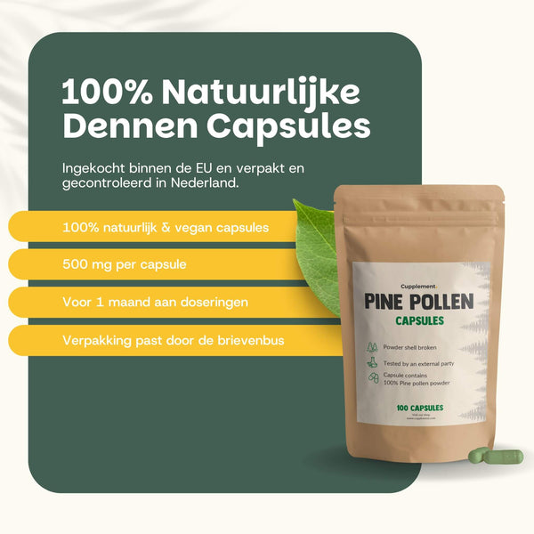 Pine pollen capsules goyu supplement superfood
