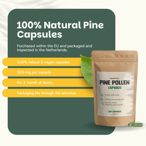Pine pollen capsules goyu supplement superfood