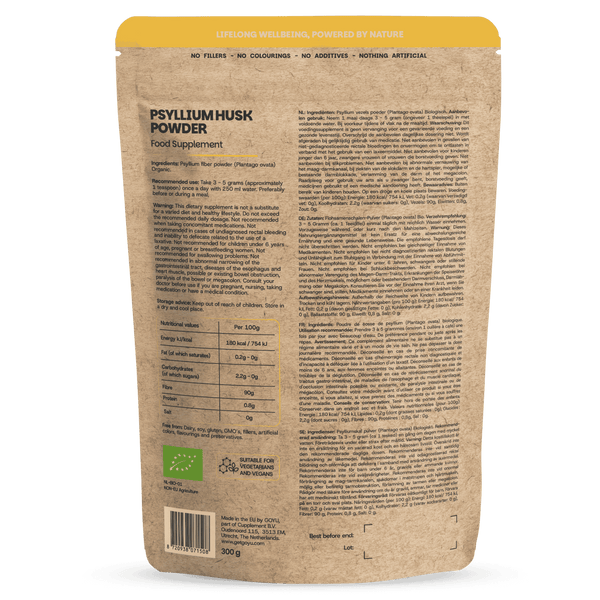 Biologisch Psylliumvezels poeder goyu superfood supplement
