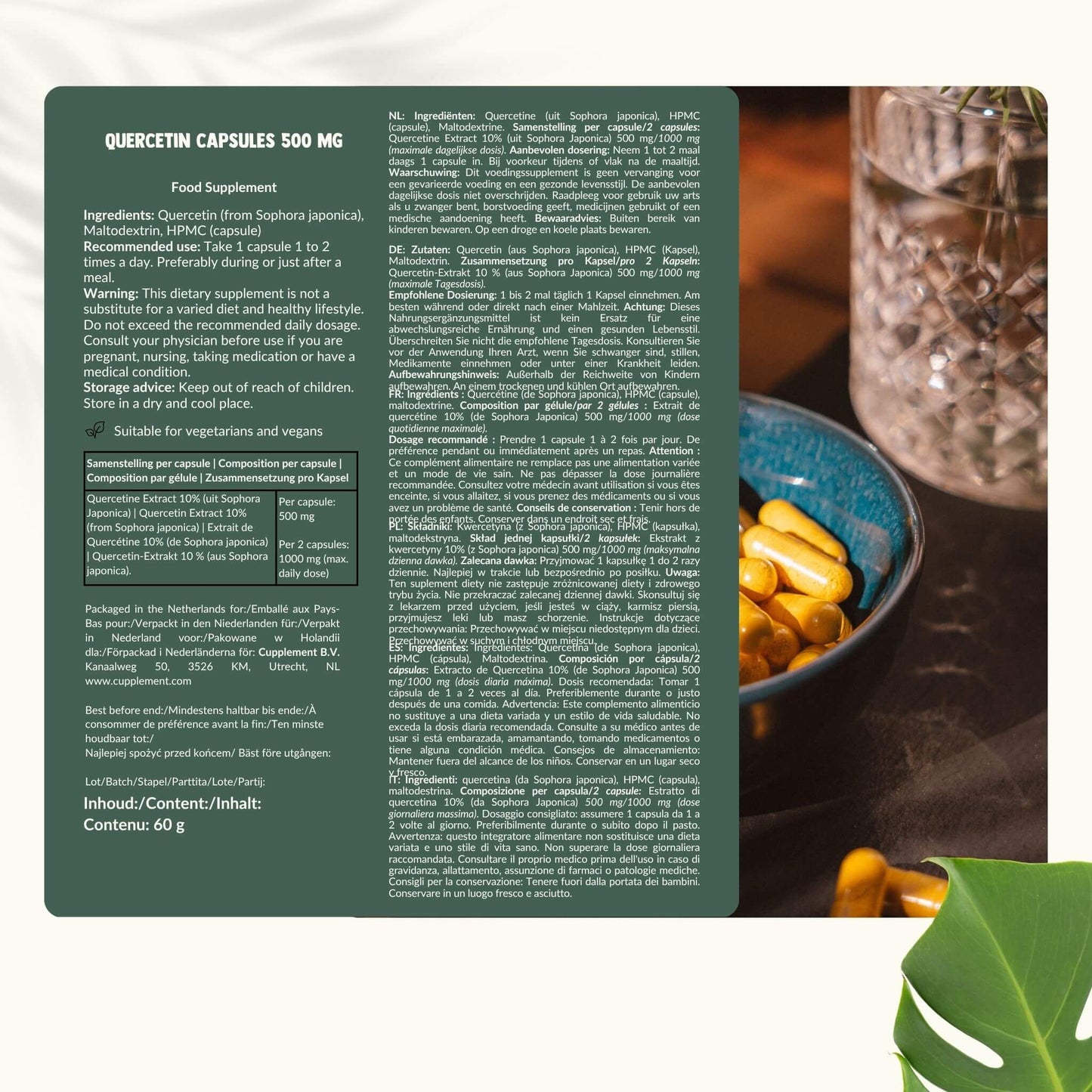 Quercetin-Extrakt-Kapseln Goyu Supplement Superfood