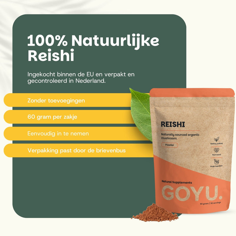 Biologisch Reishi poeder goyu supplement superfood