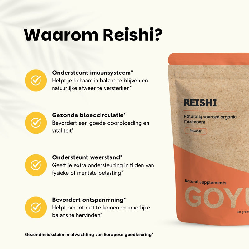 Biologisch Reishi poeder goyu supplement superfood