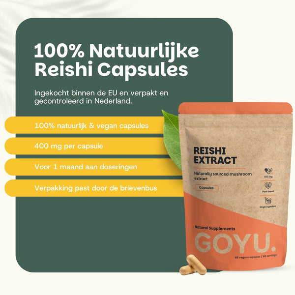 Reishi extract capsules goyu supplement superfood