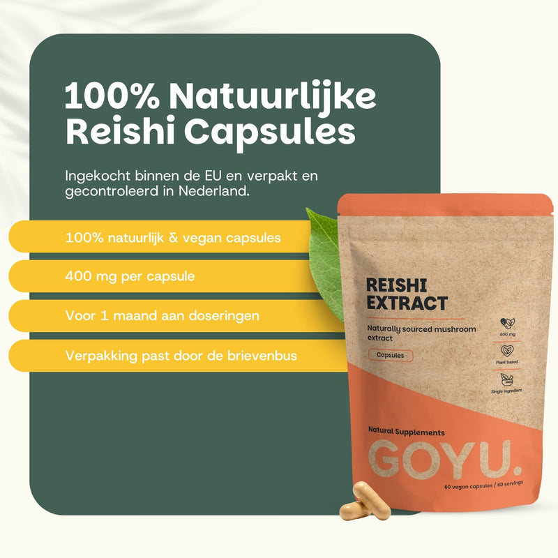 Reishi extract capsules goyu supplement superfood