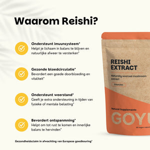 Reishi extract capsules goyu supplement superfood