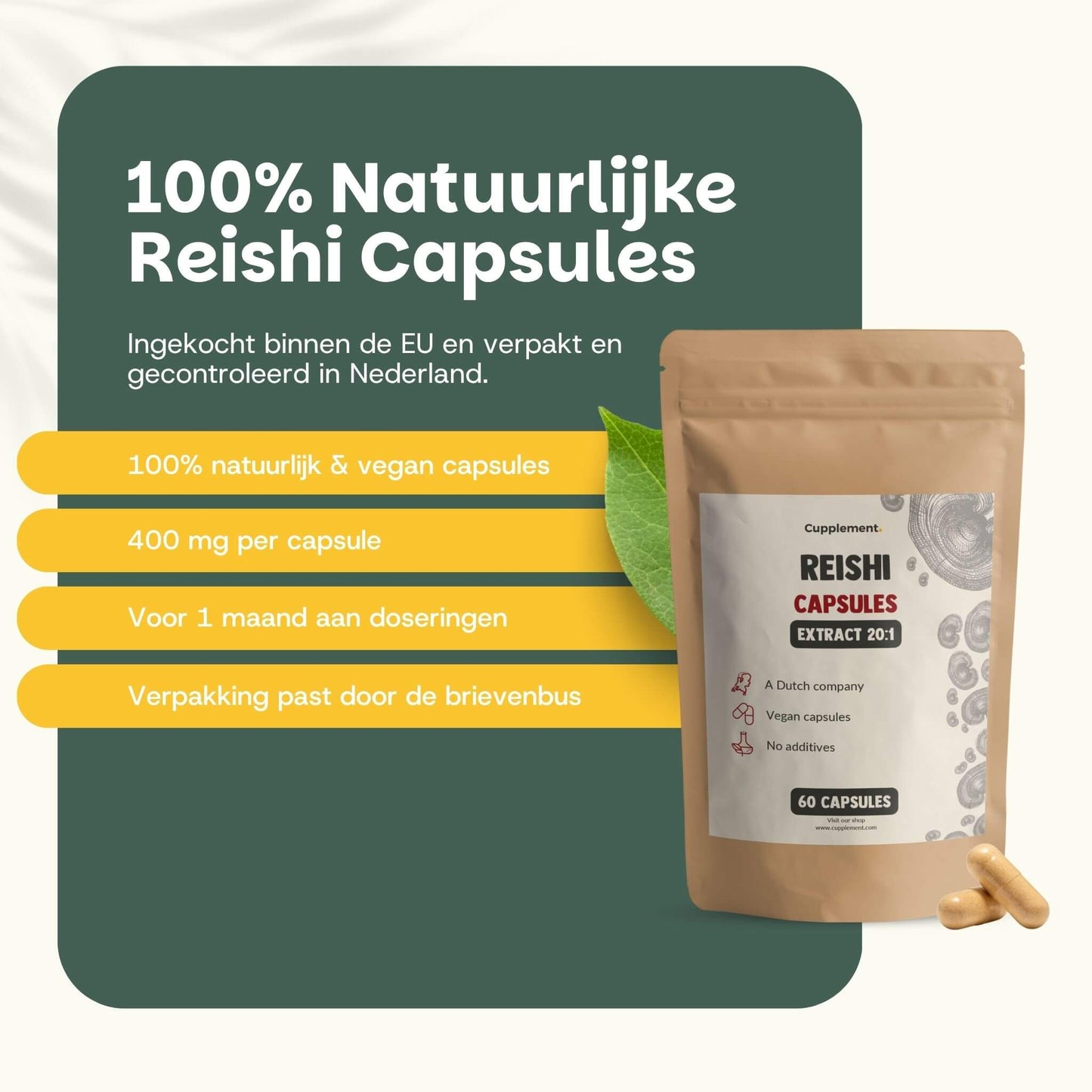 Reishi extract capsules goyu supplement superfood