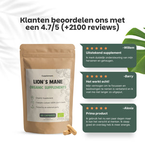Lion's Mane Capsules 500 mg Biologisch