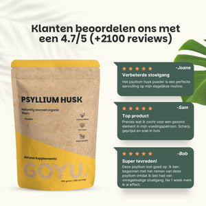 Biologisch Psylliumvezels poeder goyu superfood supplement
