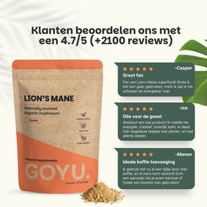 Lions Mane poeder goyu superfood supplement