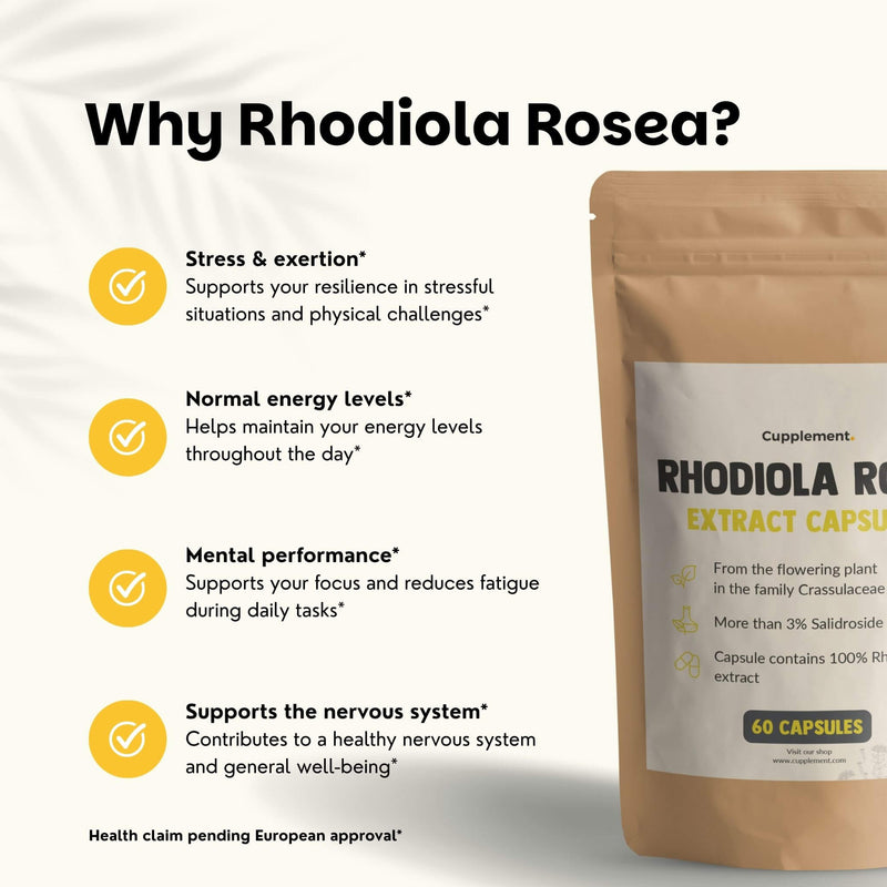 Rhodiola Rosea extract capsules goyu supplement superfood
