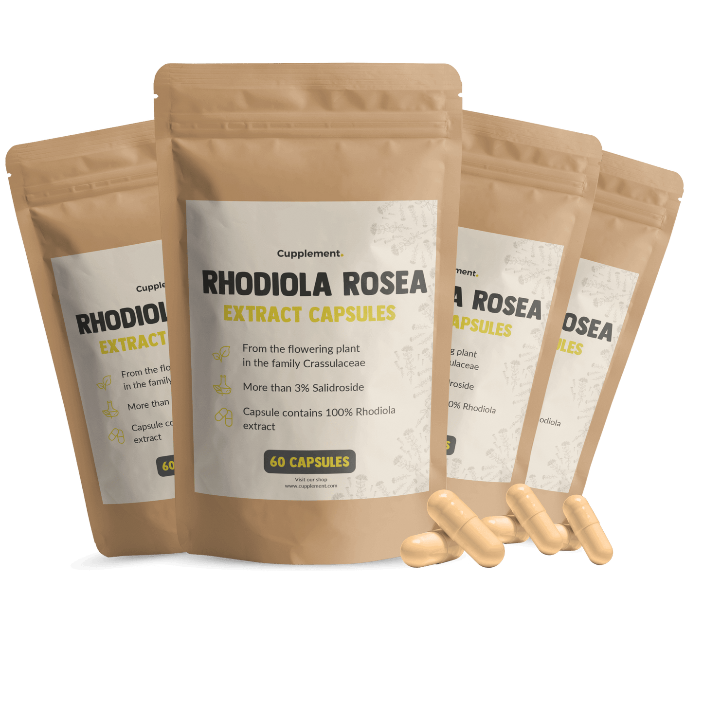 Rhodiola Rosea extract capsules goyu supplement superfood