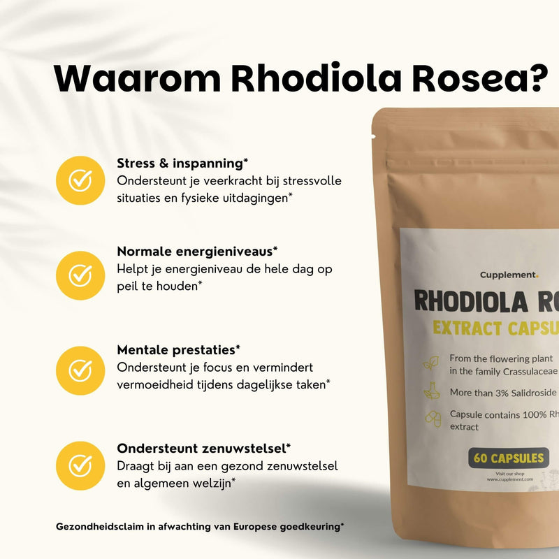 Rhodiola Rosea extract capsules goyu supplement superfood