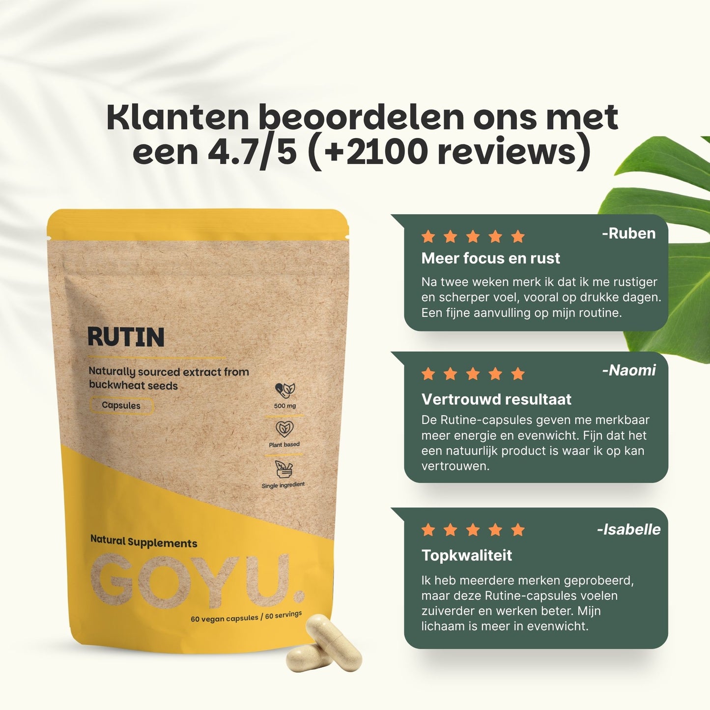 Rutine capsules goyu supplement superfood