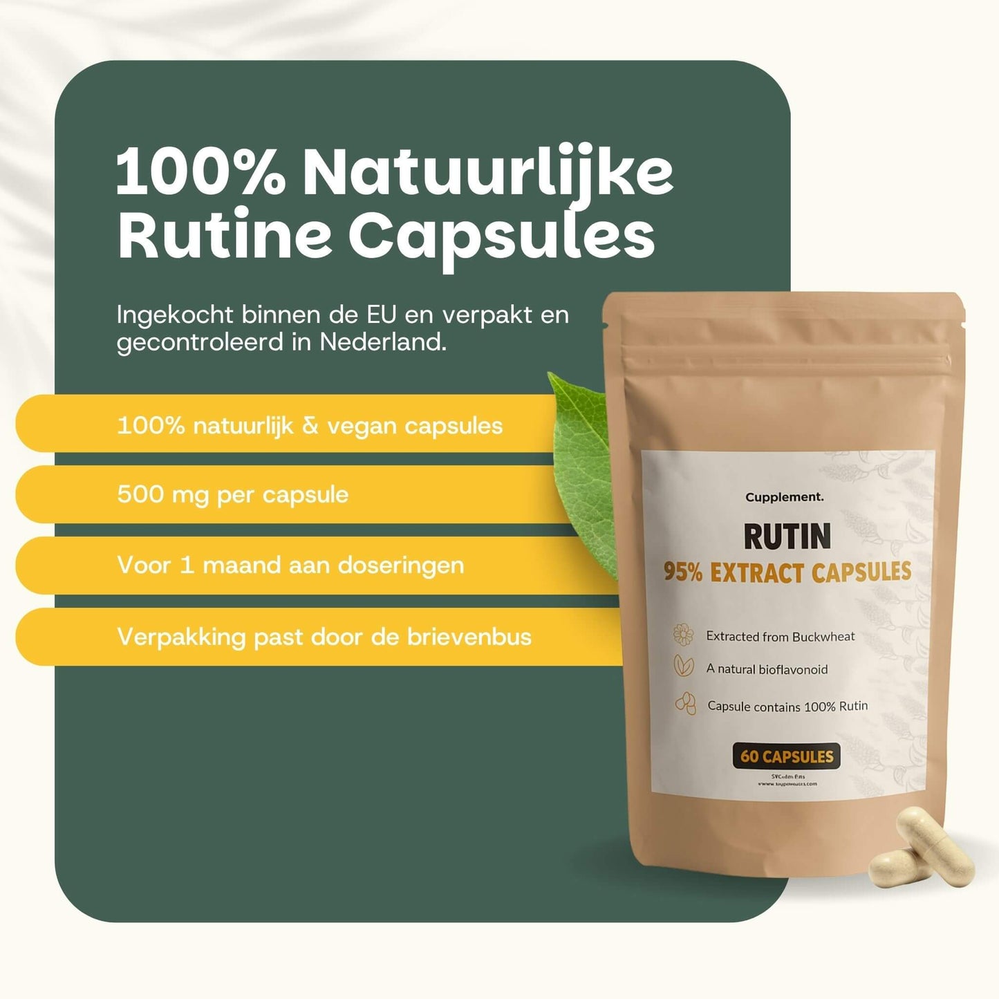 Rutine capsules goyu supplement superfood