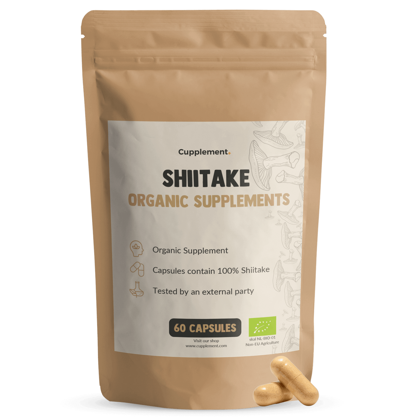 Shiitake Capsules 500 mg Organic
