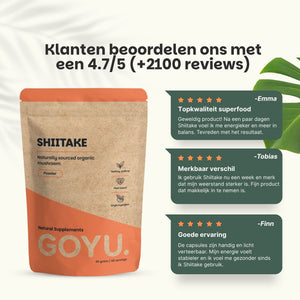 Biologische Shiitake poeder goyu supplement superfood