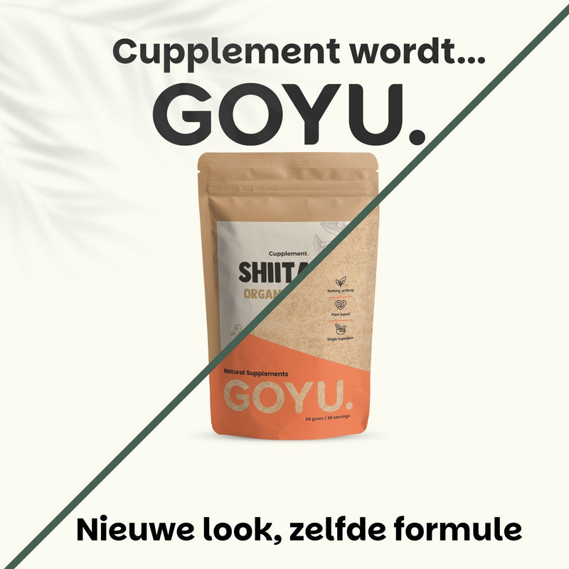 Biologische Shiitake poeder goyu supplement superfood