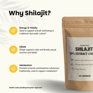 Shilajit 50% extract capsules goyu superfood supplement