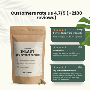 Shilajit 50% extract capsules goyu superfood supplement