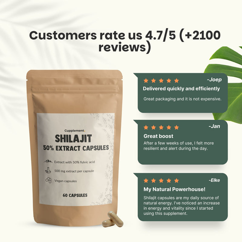 Shilajit 50% extract capsules goyu superfood supplement