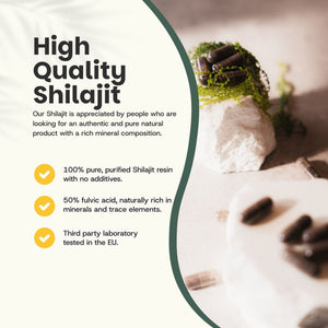 Shilajit 50% extract capsules goyu superfood supplement