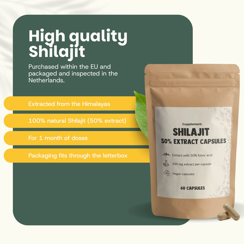 Shilajit 50% extract capsules goyu superfood supplement