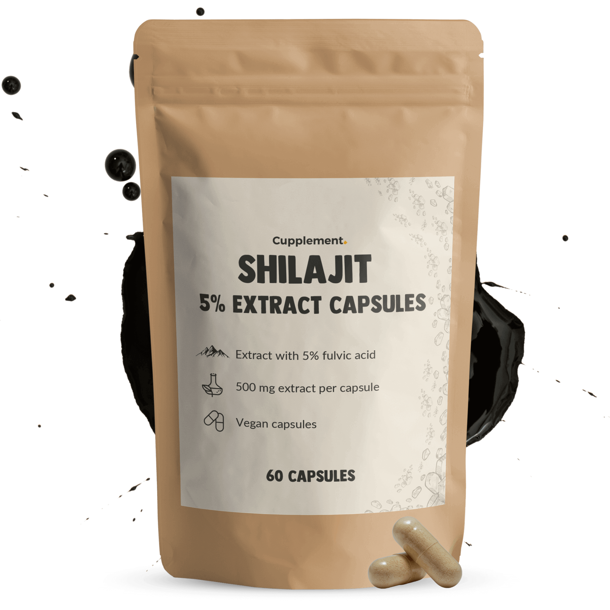 Shilajit extract capsules goyu superfood supplement