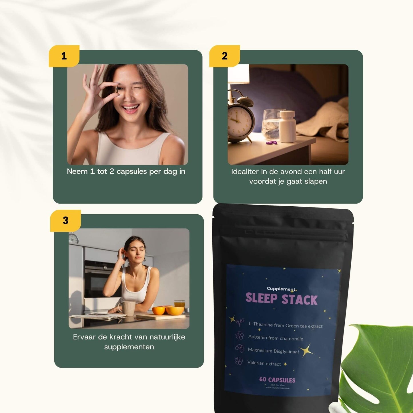 Sleep stack capsules goyu supplement superfood