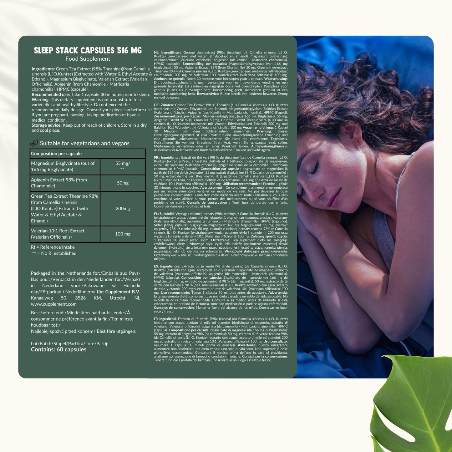 Sleep stack capsules goyu supplement superfood