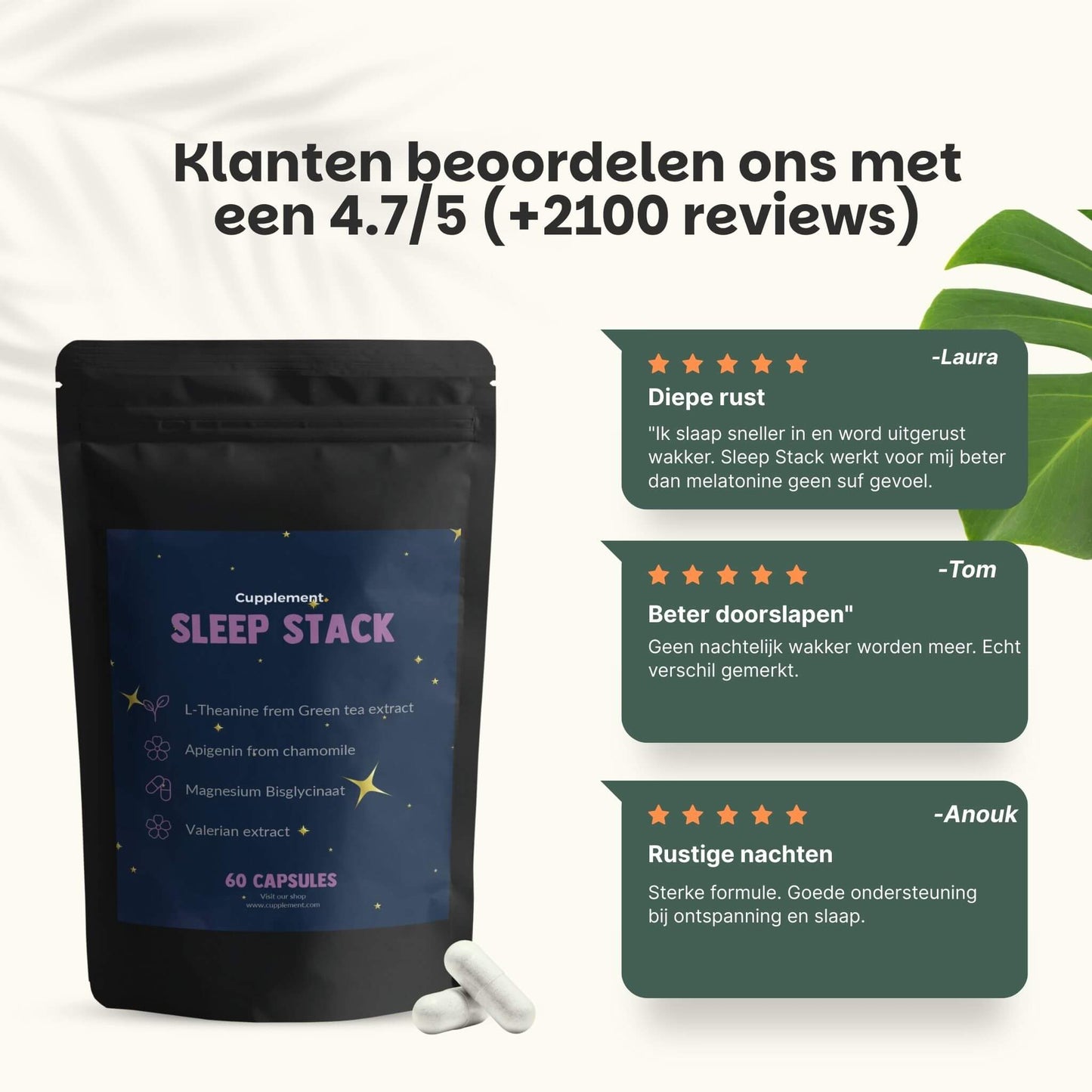 Sleep stack capsules goyu supplement superfood