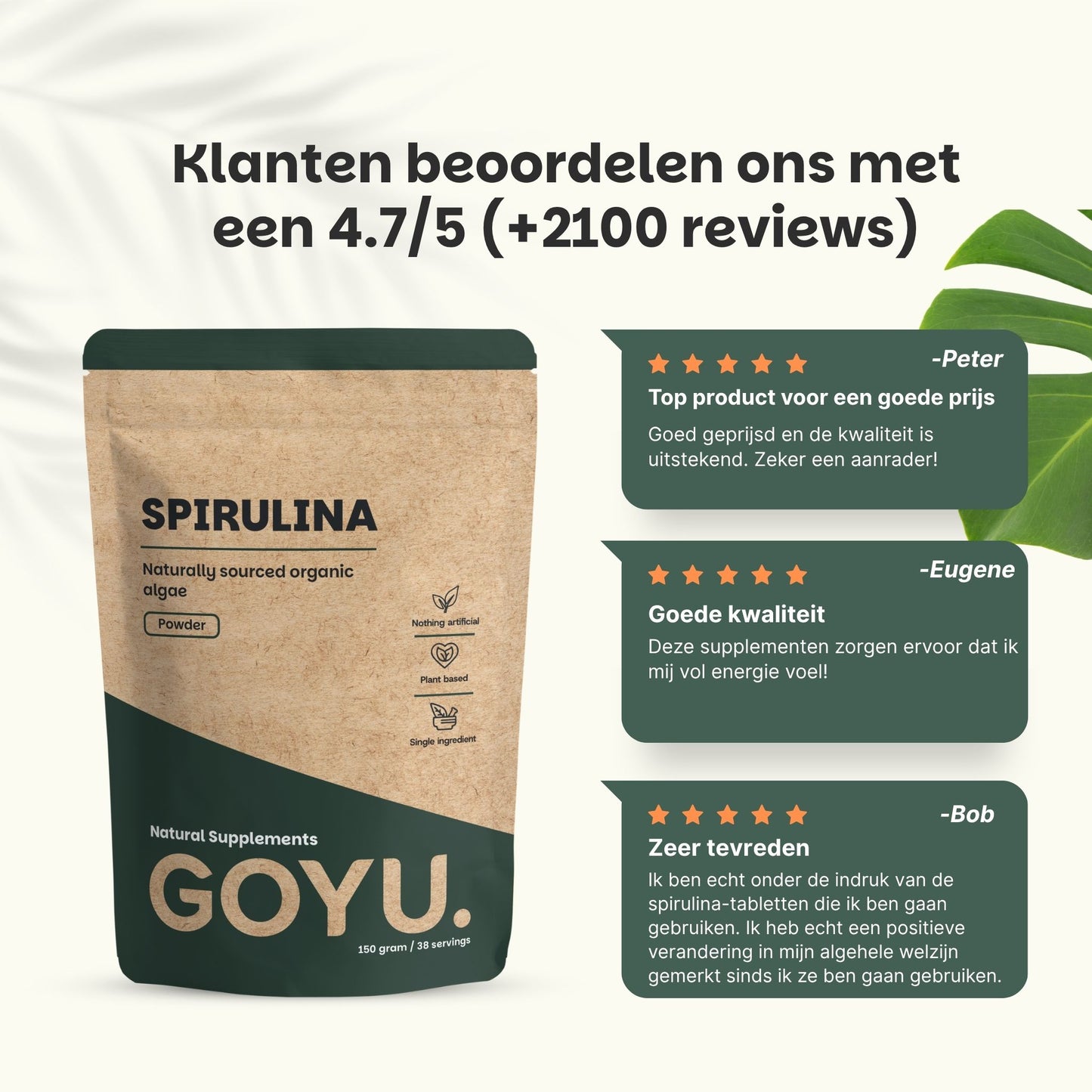 Spirulina poeder goyu supplement superfood