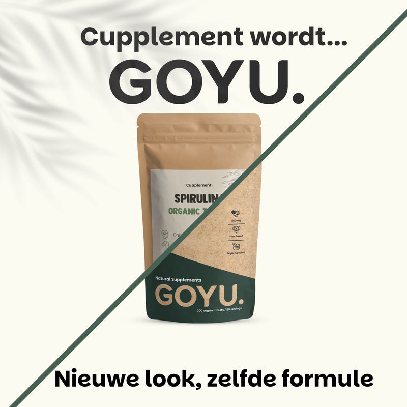 Biologische Spirulina tabletten goyu superfood supplement