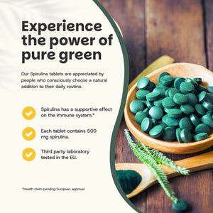 Spirulina tablets goyu supplement superfood