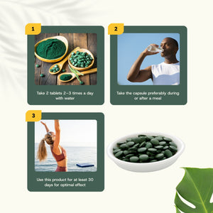Spirulina tablets goyu supplement superfood