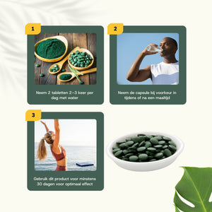 Spirulina tabletten goyu supplement superfood
