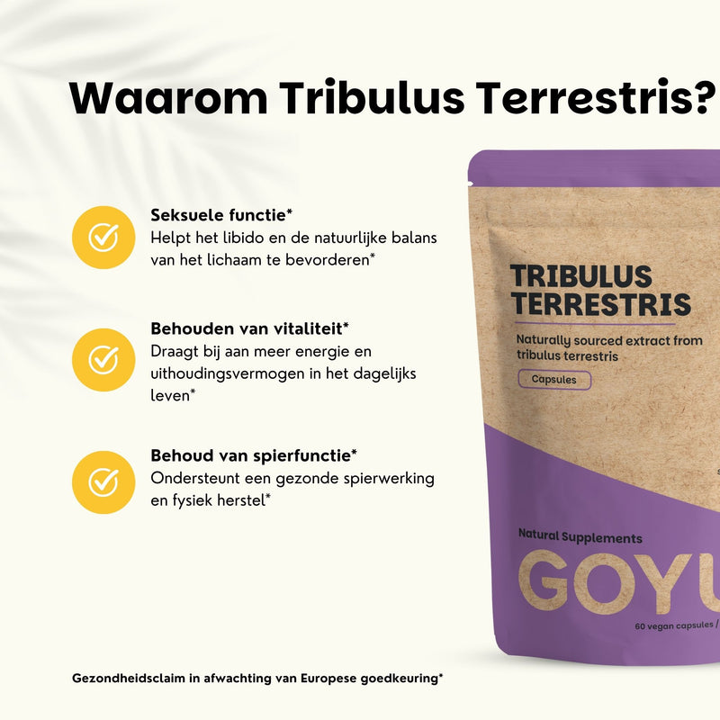 Tribulus Terrestris extract capsules goyu supplement superfood
