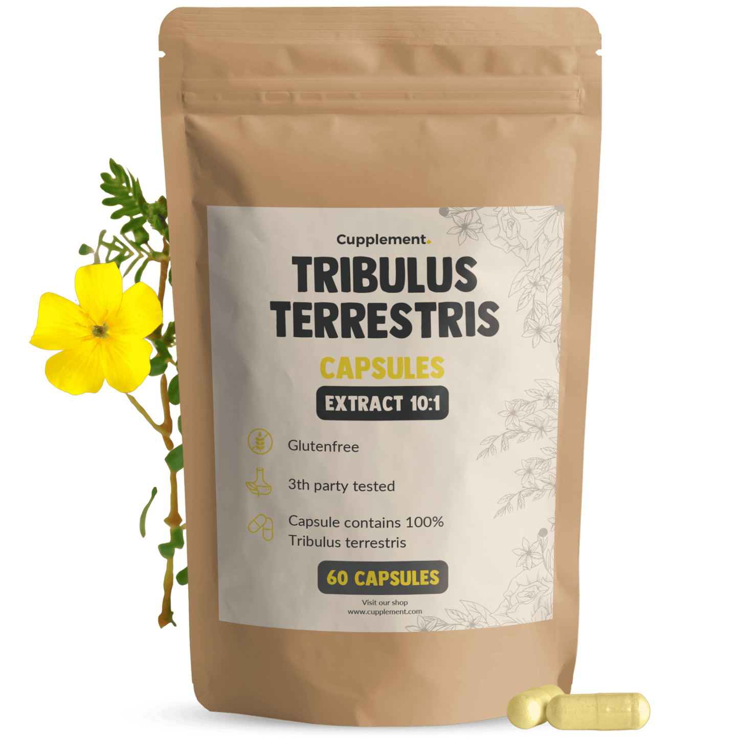 Tribulus Terrestris extract capsules goyu supplement superfood