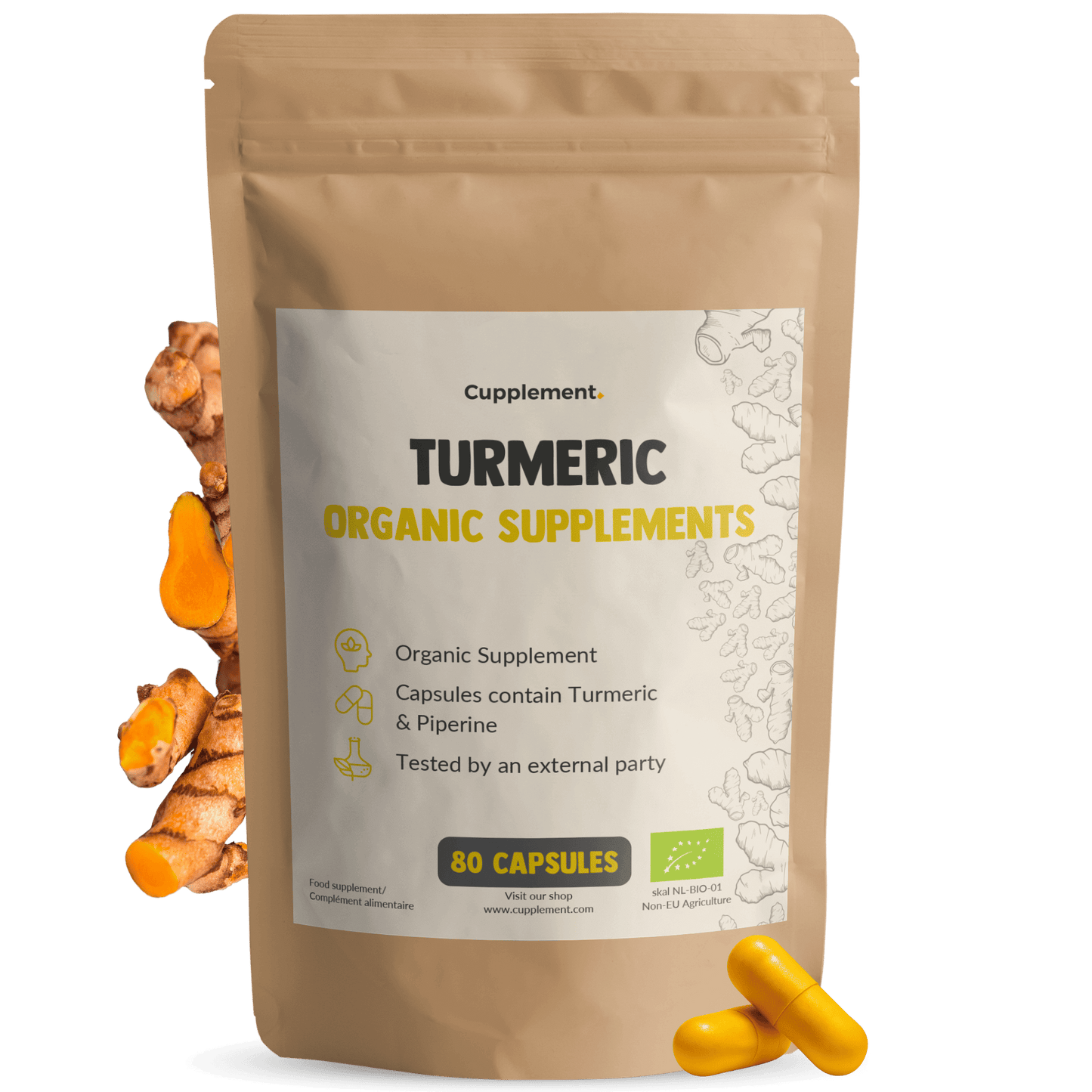 Kurkuma Capsules 600 mg Biologisch