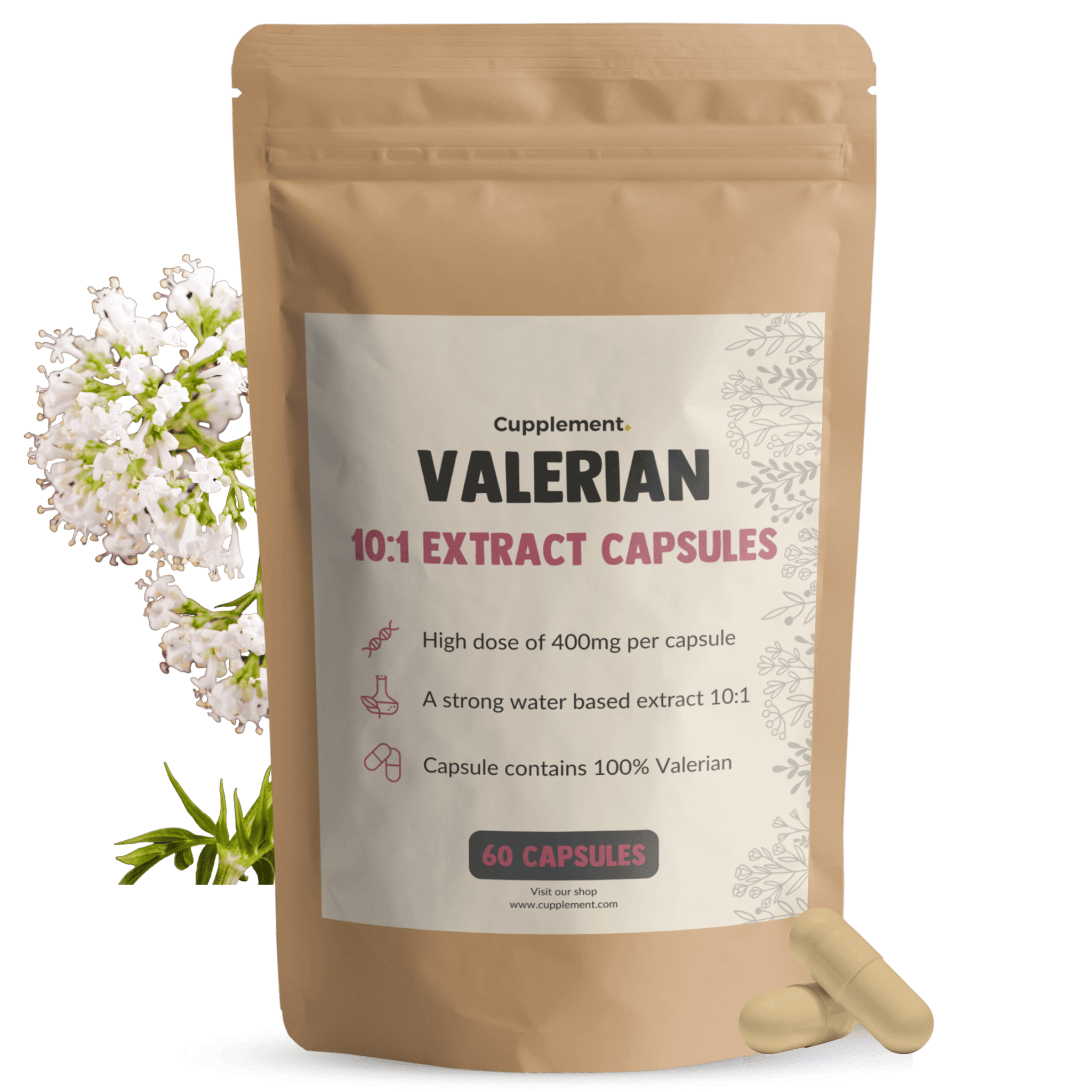 Valeriaan extract capsules goyu supplement superfood