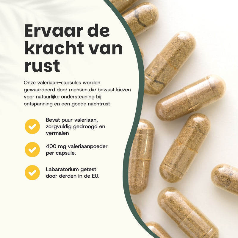 Valeriaan extract capsules goyu supplement superfood